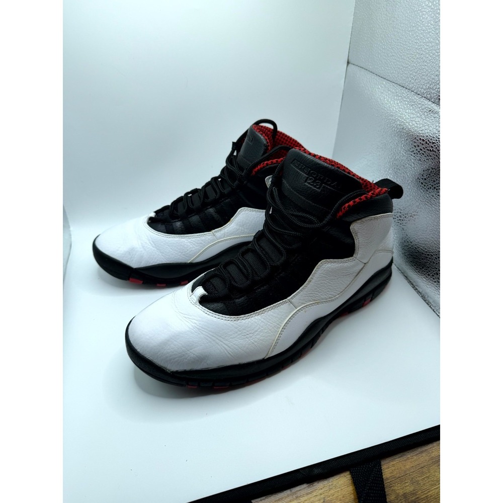 Air Jordan 10 Retro 310805-100 Men's 11.5 Basketball Shoes White Chicago Sneaker